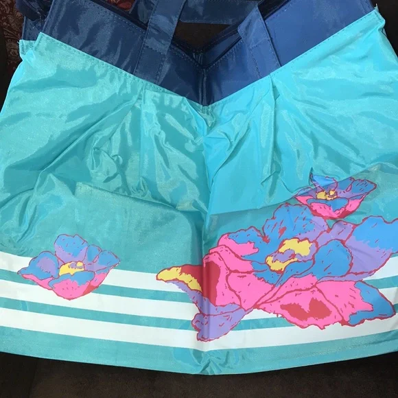 Vintage New Old Stock Avon Large Lahana Zippered Nylon Tote Shoulder Beach Bag - Picture 5 of 8